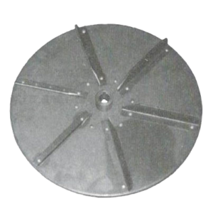 ЭД-405.52.01.100 Диск пескоразбрасывателя. Используется в пескоразбрасывателе как вращающаяся деталь, непосредственно разбрасывающая песок.